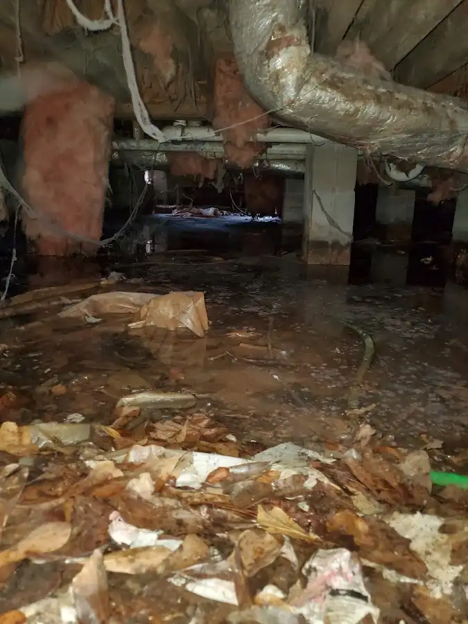 Crawl space flood assessment for Commercial Water Damage Restoration in Belle Fourche